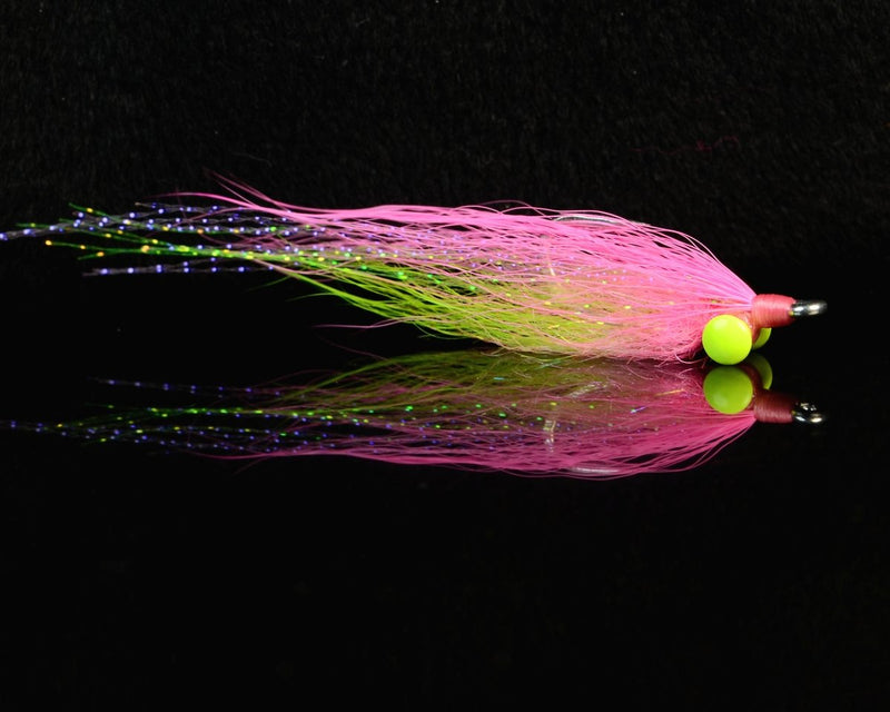 Pete's Pink & Chartreuse Simi Seal Clouser - Step By Step Fly Tying Tutorial
