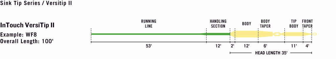 RIO InTouch Versitip II Fly Line - Spawn Fly Fish - RIO