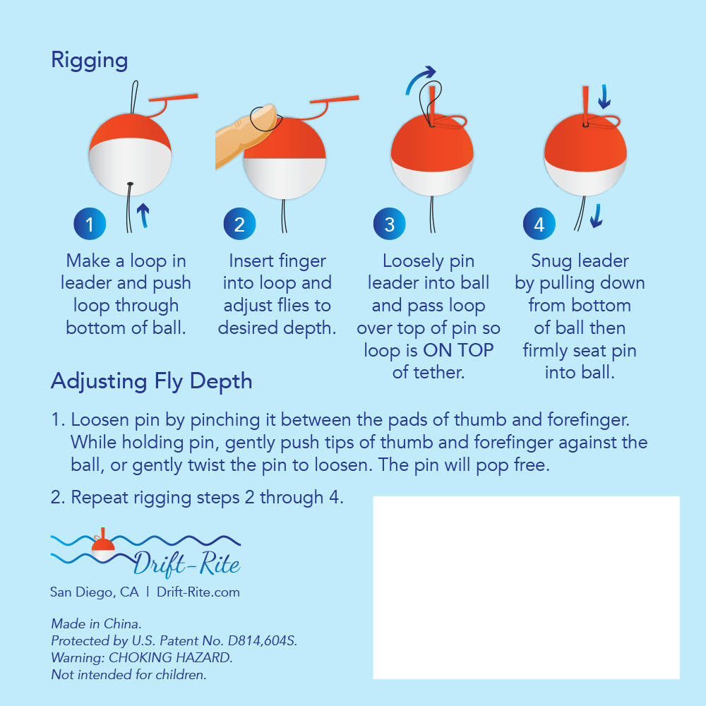 Drift-Rite Strike Indicators - 4 Pack - Spawn Fly Fish - Drift-Rite
