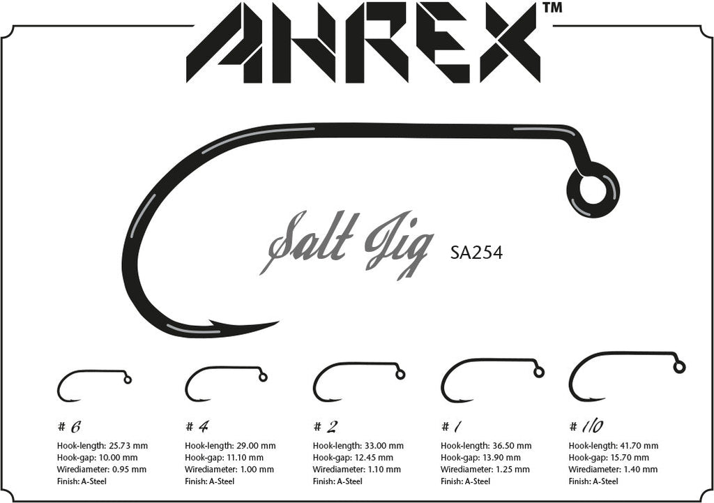 Ahrex SA254 Salt Jig Hook - Spawn Fly Fish - Ahrex Hooks
