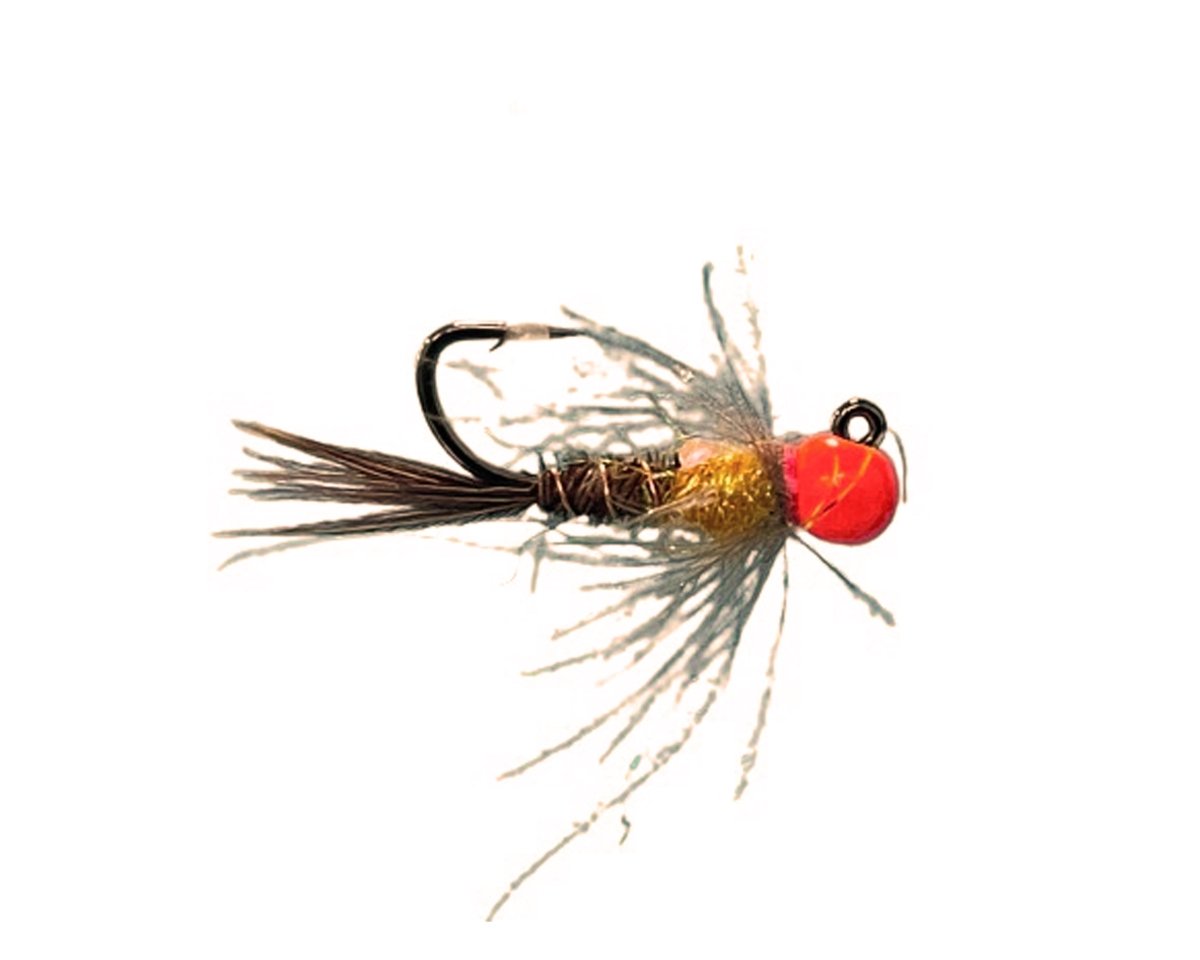 Solitude Tungsten Jig Hot Head PT - Spawn Fly Fish - Solitude