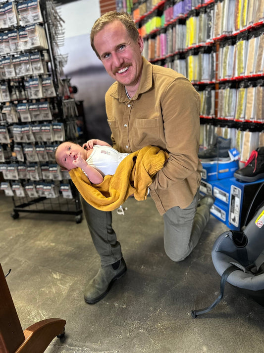 Eight Weeks In: Fatherhood and Fly Shop Life - Spawn Fly Fish