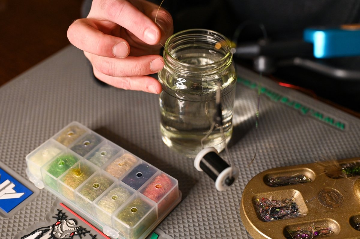 Soaking Fly Tying Materials – Spawn Fly Fish