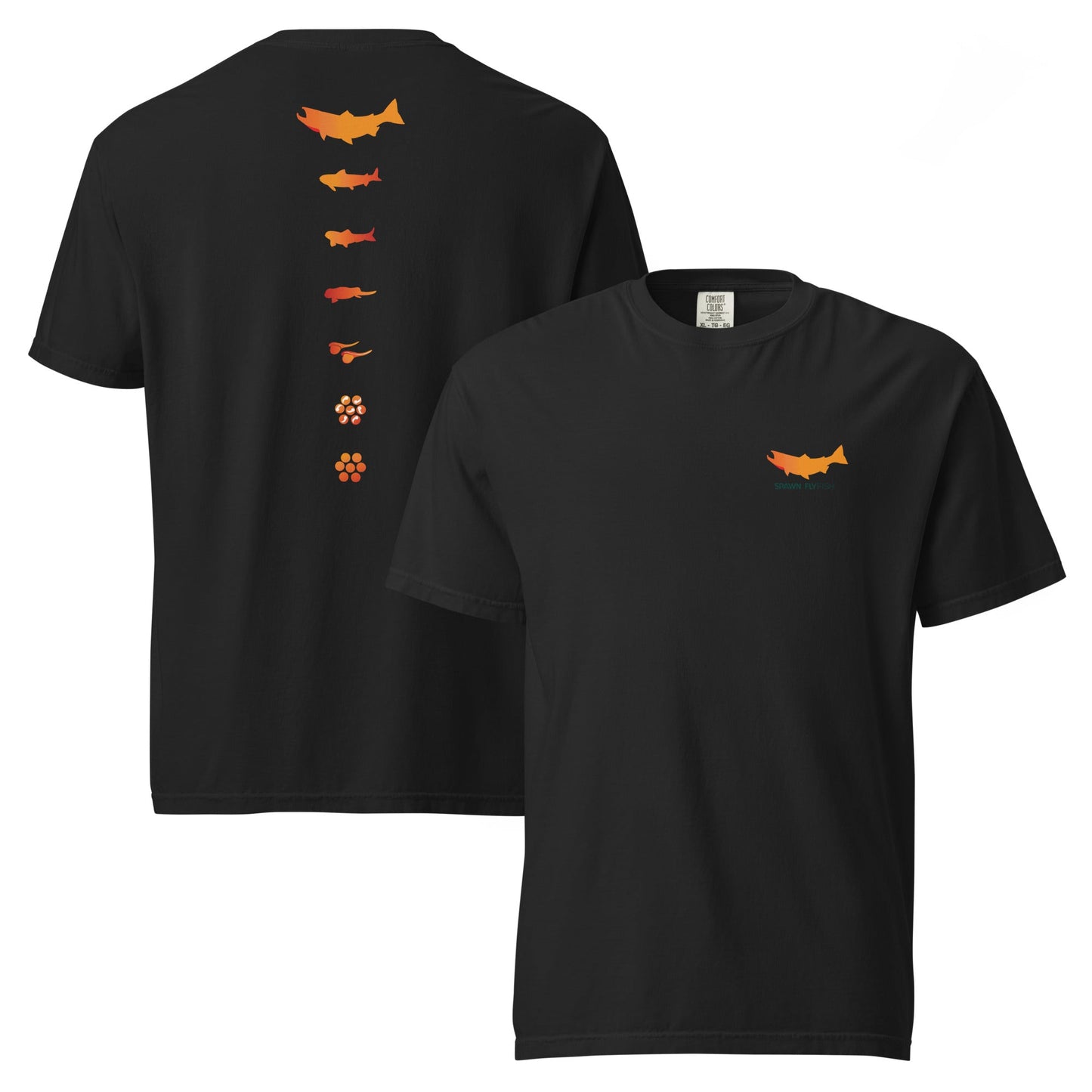 Spawn Lifecycle - Heavyweight T-Shirt - Spawn Fly Fish - Spawn Fly Fish