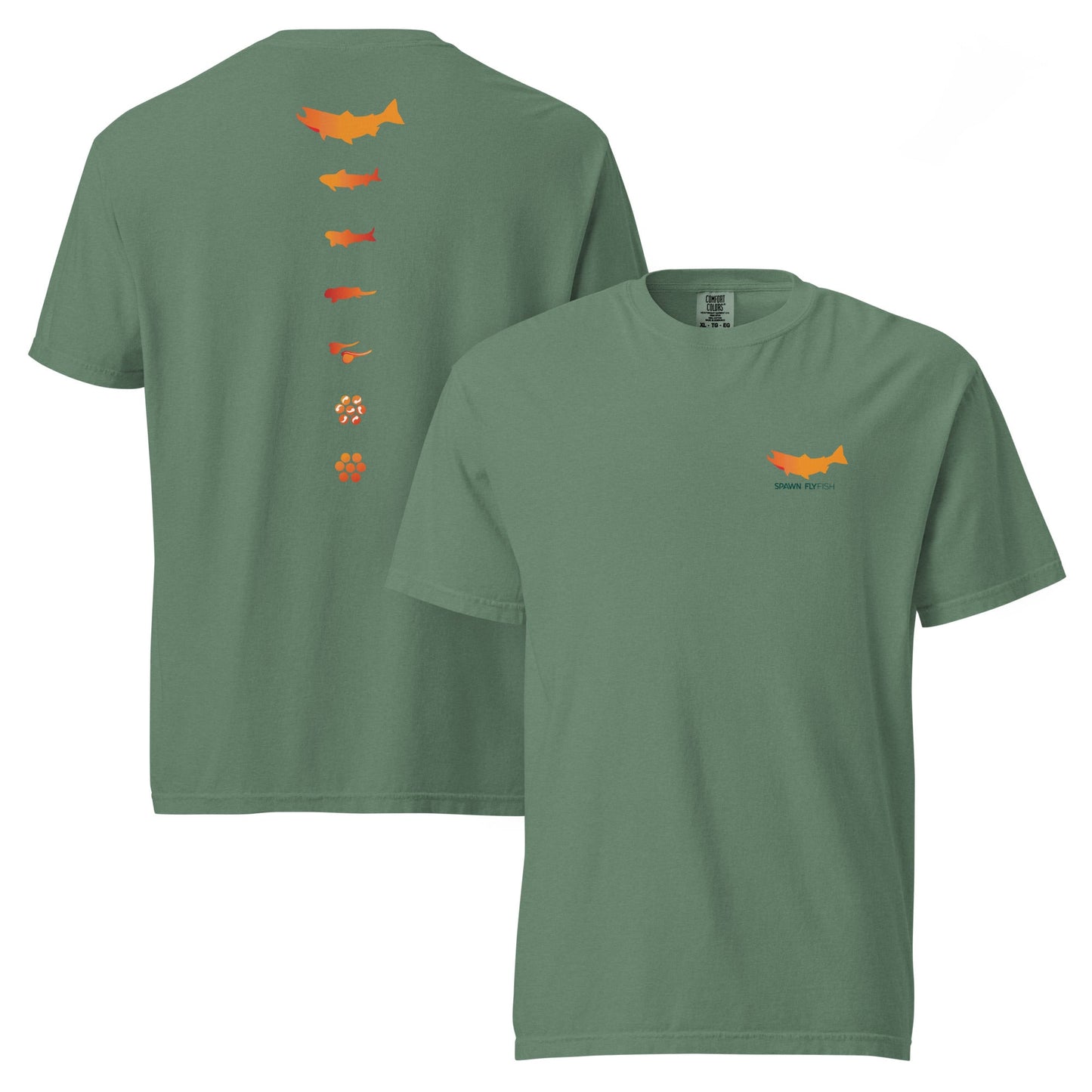Spawn Lifecycle - Heavyweight T-Shirt - Spawn Fly Fish - Spawn Fly Fish