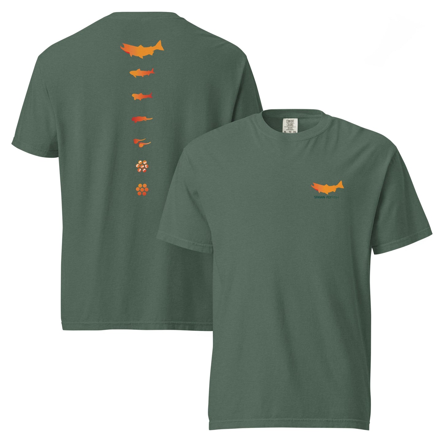 Spawn Lifecycle - Heavyweight T-Shirt - Spawn Fly Fish - Spawn Fly Fish