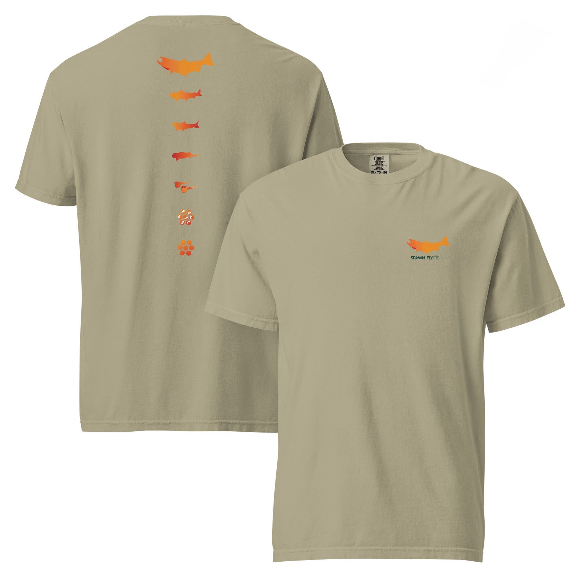 Spawn Lifecycle - Heavyweight T-Shirt - Spawn Fly Fish - Spawn Fly Fish