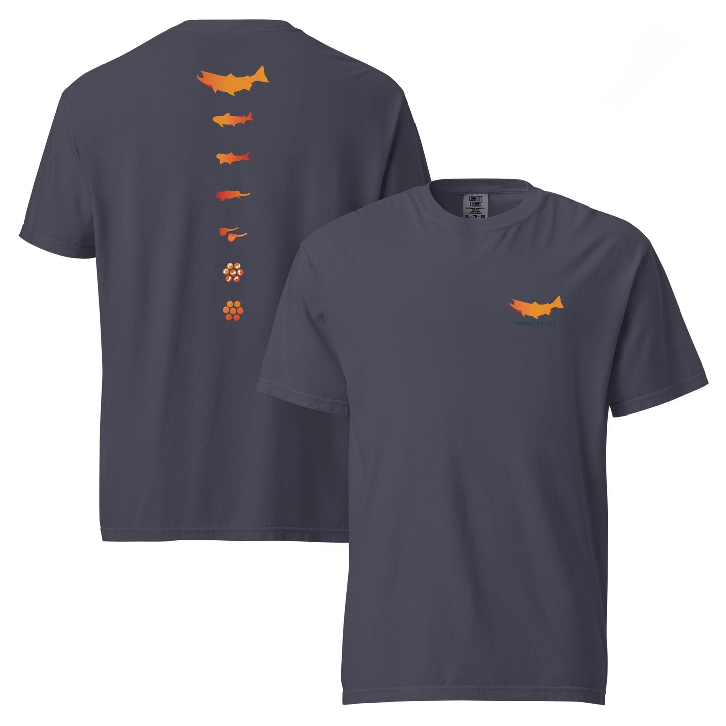Spawn Lifecycle - Heavyweight T-Shirt - Spawn Fly Fish - Spawn Fly Fish