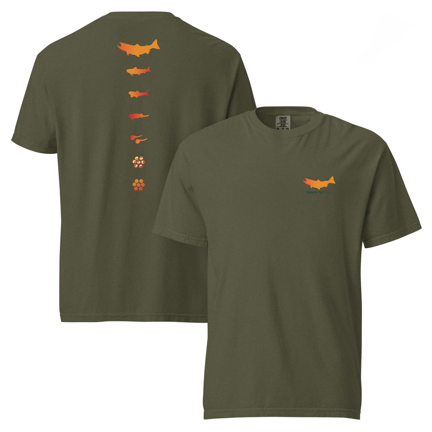 Spawn Lifecycle - Heavyweight T-Shirt - Spawn Fly Fish - Spawn Fly Fish