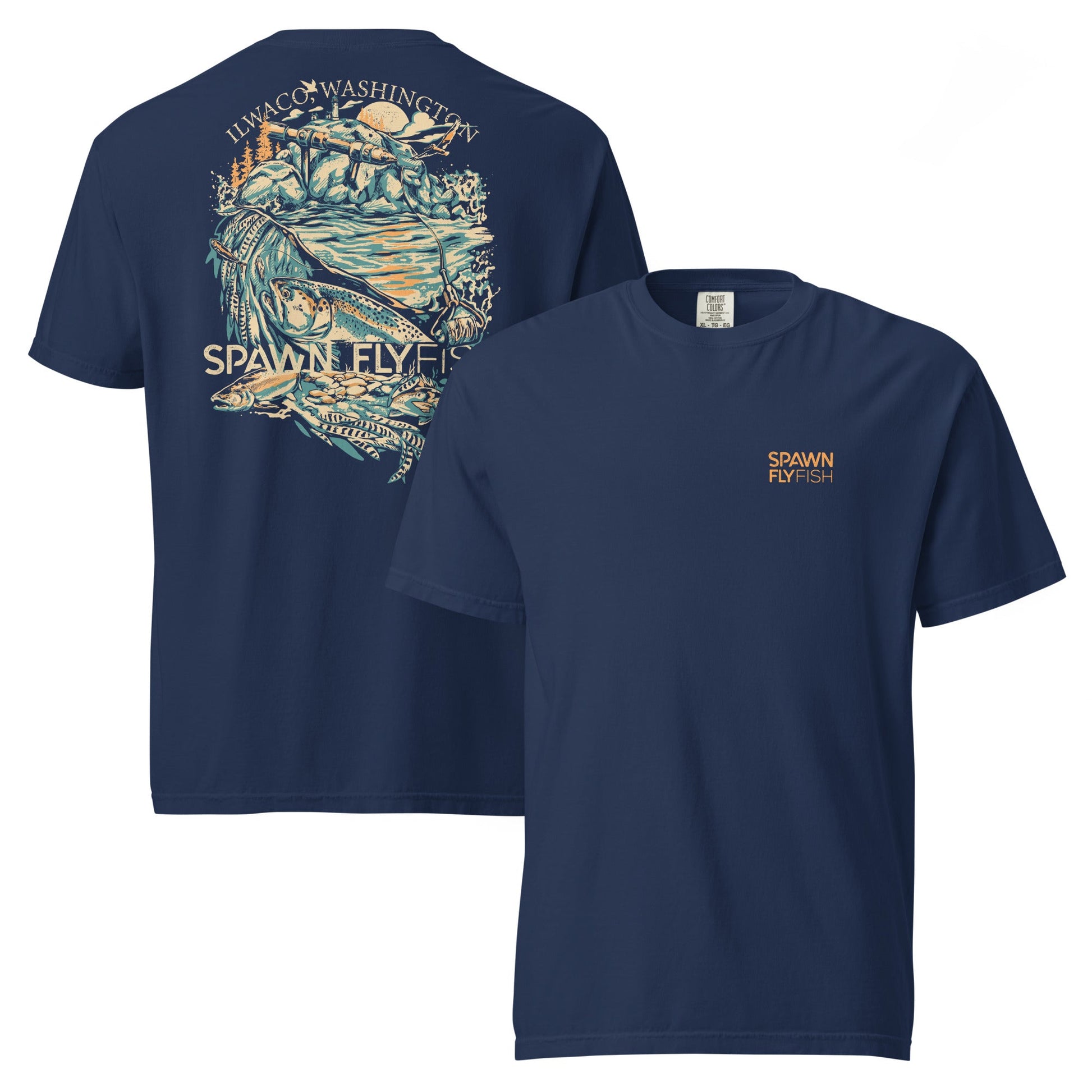 Spawn Heavyweight Ilwaco T-Shirt - Spawn Fly Fish - Spawn Fly Fish