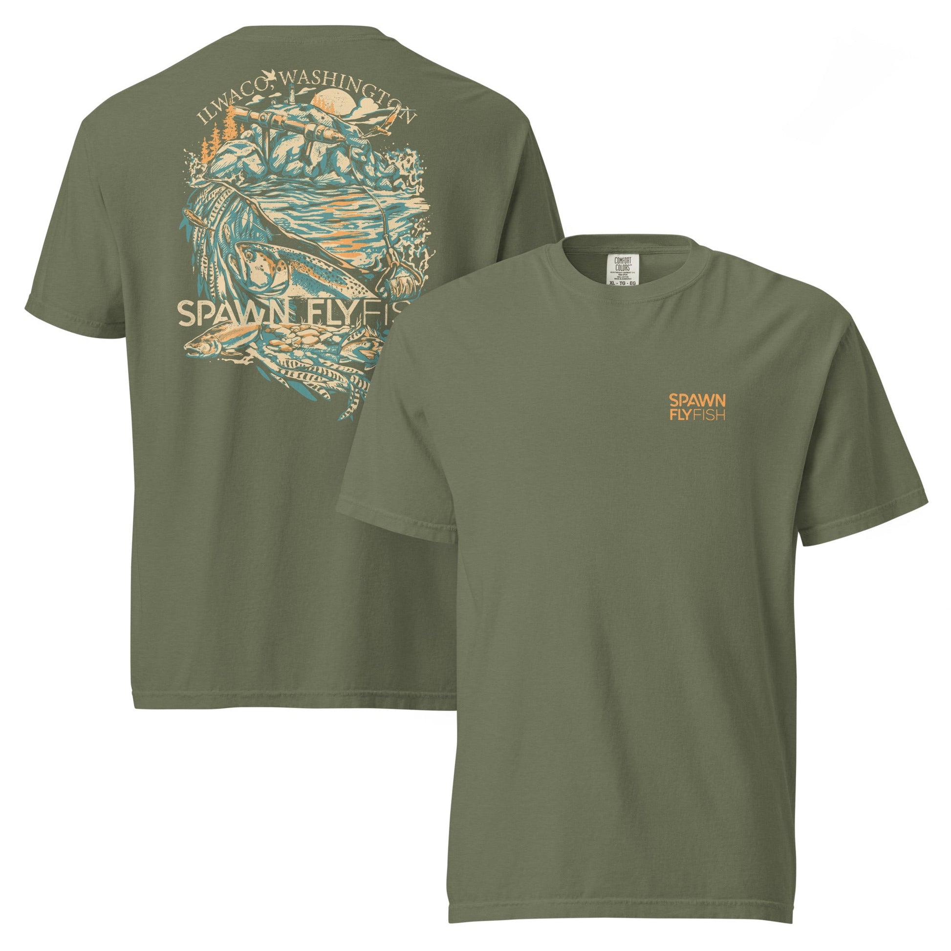 Spawn Heavyweight Ilwaco T-Shirt - Spawn Fly Fish - Spawn Fly Fish