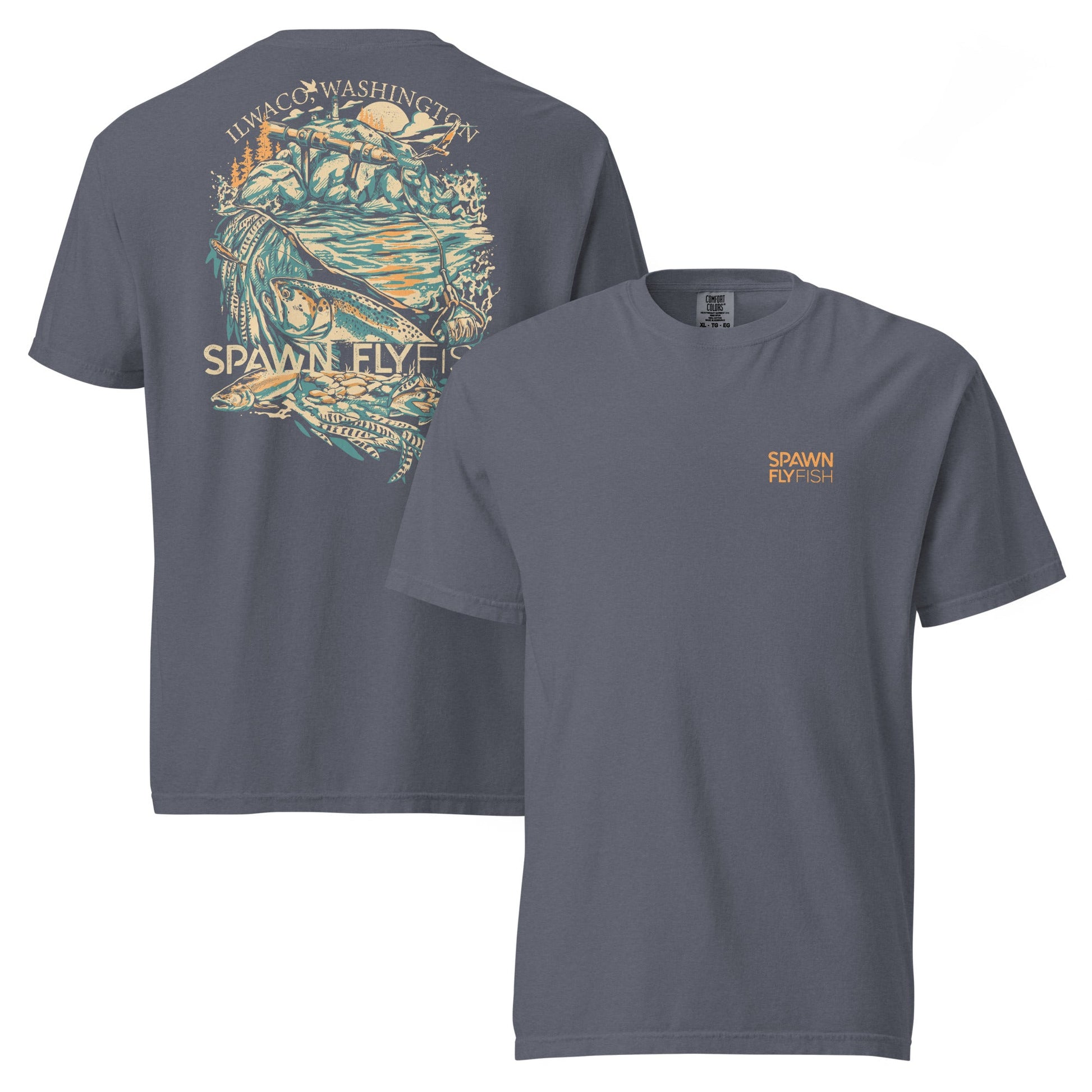 Spawn Heavyweight Ilwaco T-Shirt - Spawn Fly Fish - Spawn Fly Fish