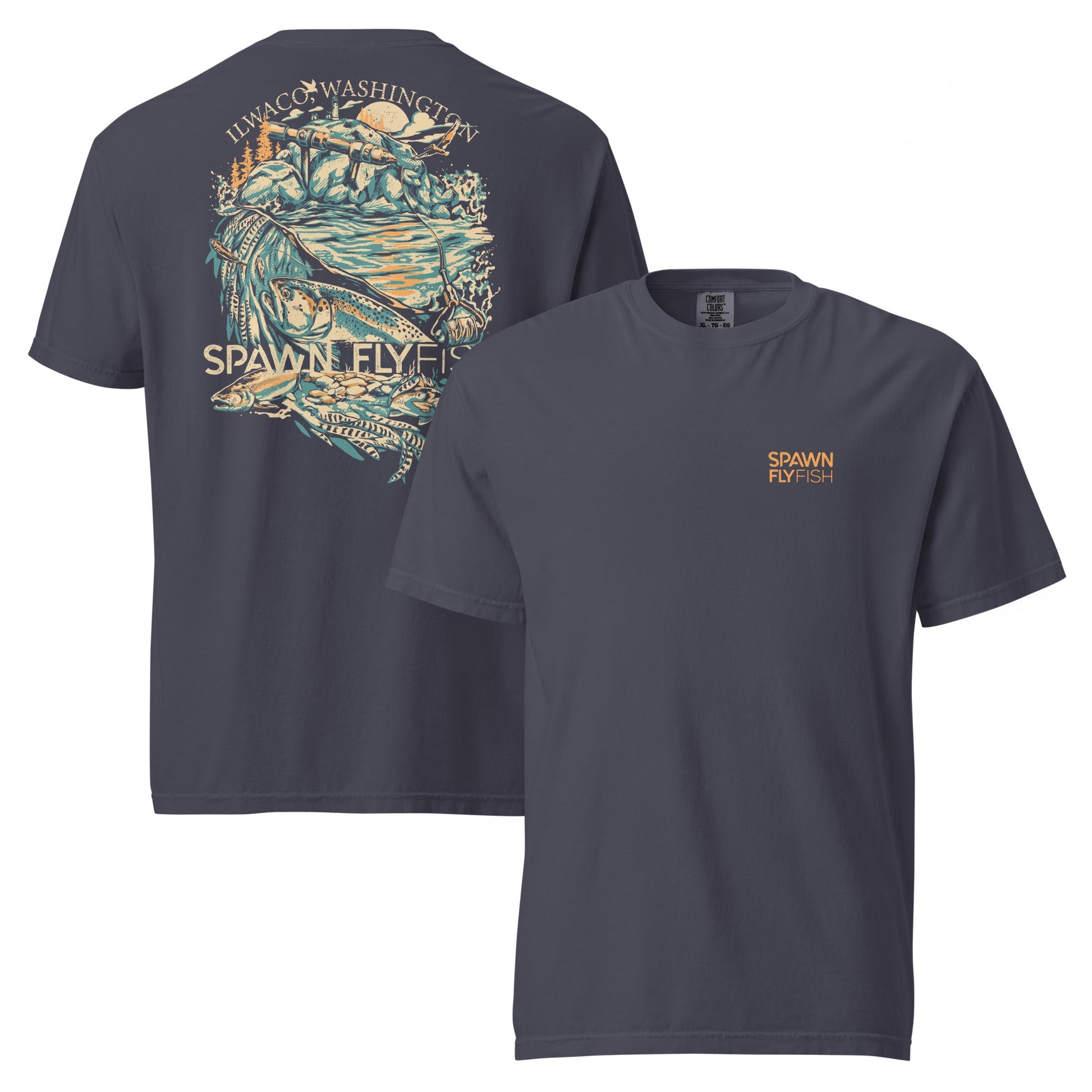 Spawn Heavyweight Ilwaco T-Shirt - Spawn Fly Fish - Spawn Fly Fish