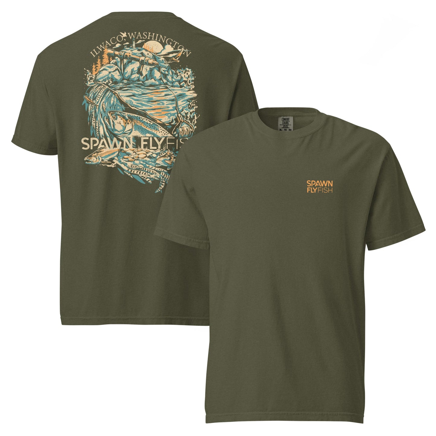 Spawn Heavyweight Ilwaco T-Shirt - Spawn Fly Fish - Spawn Fly Fish