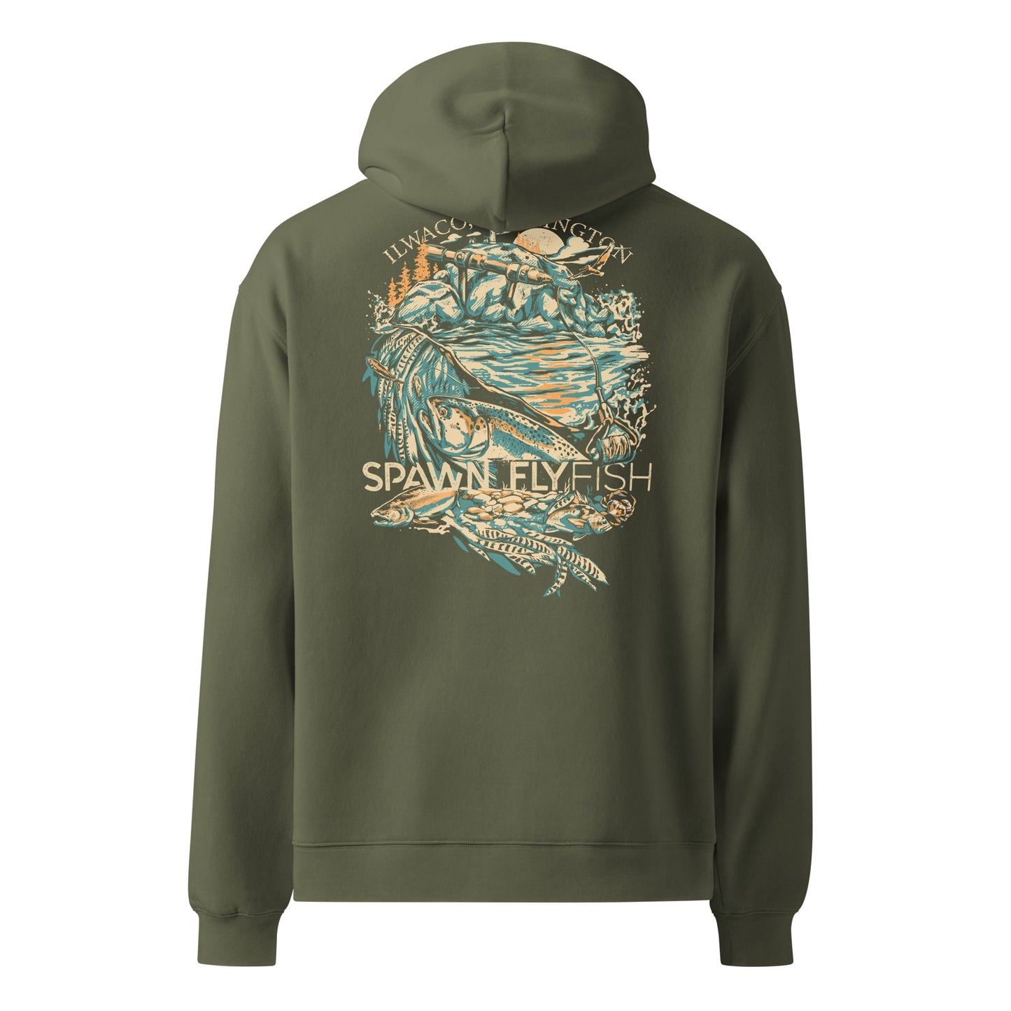 Spawn Unisex oversized hoodie - Spawn Fly Fish - Spawn Fly Fish
