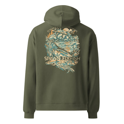 Spawn Unisex oversized hoodie - Spawn Fly Fish - Spawn Fly Fish