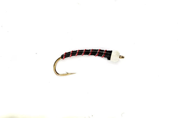 Fulling Mill - MAD BOMBER CHIRONOMID BLACK & RED - Spawn Fly Fish - Fulling Mill