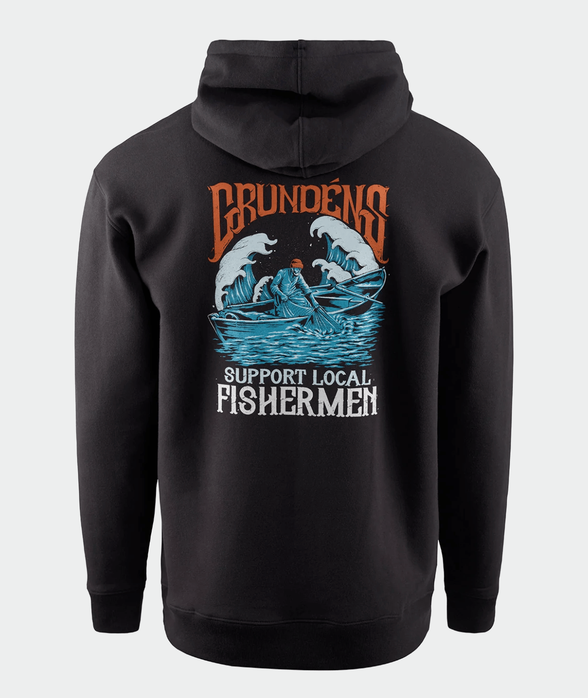 Grundens - Displacement DWR Hoodie Support Local Fishermen - Spawn Fly Fish - Spawn Fly Fish