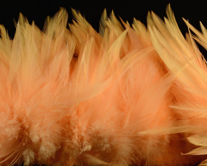 Spawn's Fl. Southern Peach Chinese Saddle Hackle - Spawn Fly Fish - Spawn Fly Fish