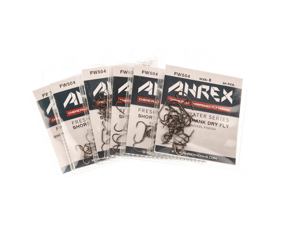 Ahrex FW500 Dry Fly Traditional Hooks - Small Barb - 24 pcs