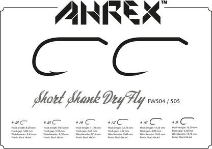 Ahrex FW504 Barbed Short Shank Dry Hook - Spawn Fly Fish - Ahrex Hooks