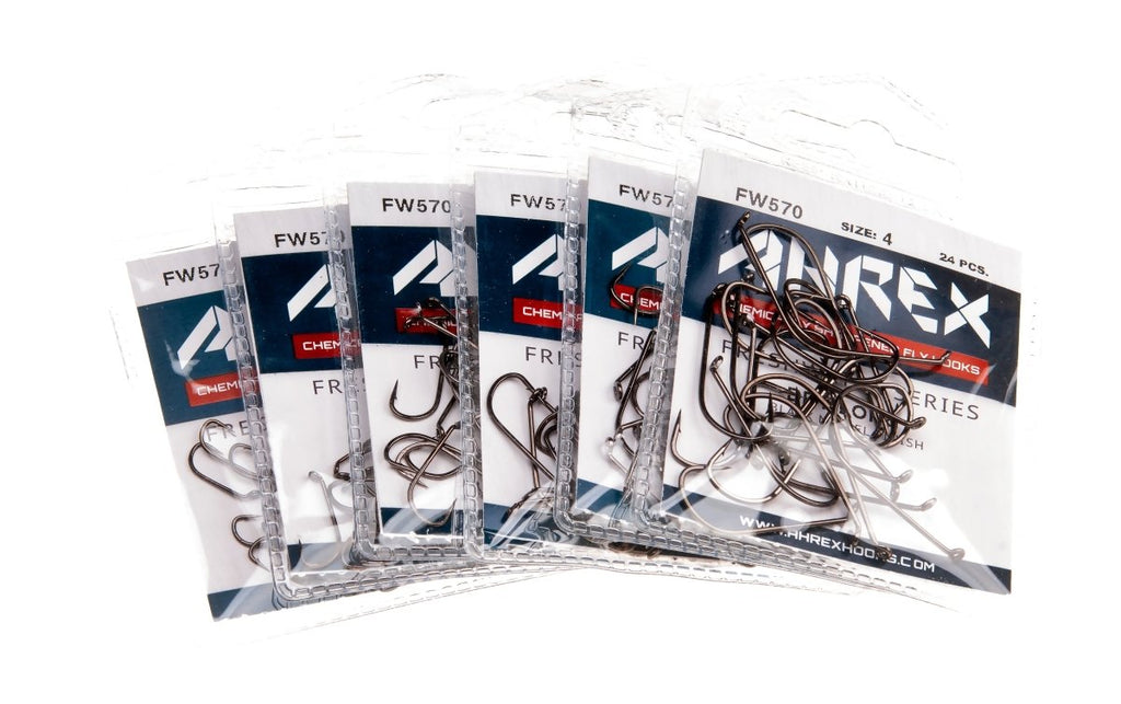 Ahrex FW570 Long Dry Fly Barbed Hook - Spawn Fly Fish - Ahrex Hooks
