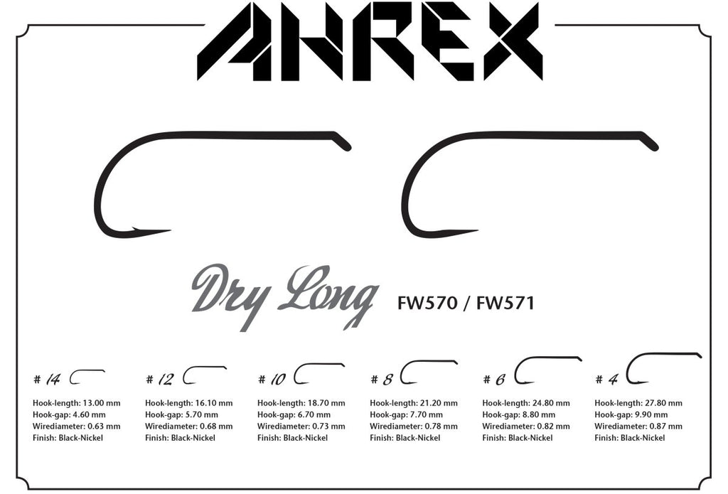 Ahrex FW570 Long Dry Fly Barbed Hook - Spawn Fly Fish– Spawn Fly Fish