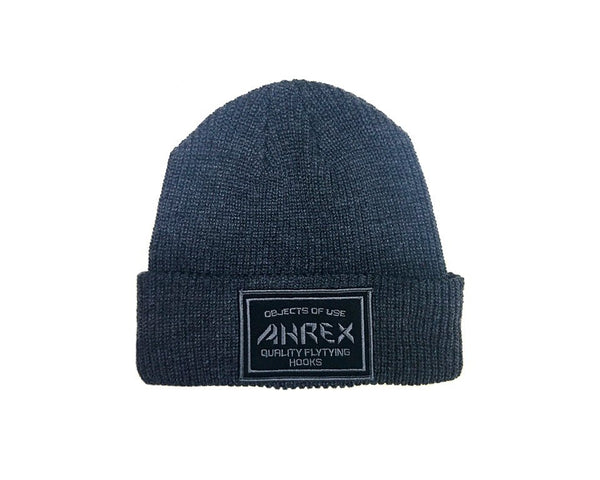 Ahrex Ribbed Knit Woven Patch Beanie - Spawn Fly Fish - Apparel - Ahrex Hooks