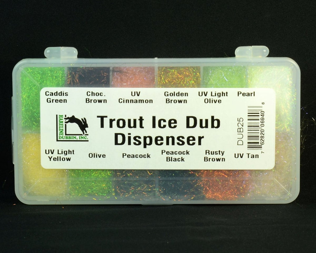 Hareline Trout Ice Dub Dispenser - Spawn Fly Fish - Hareline Dubbin