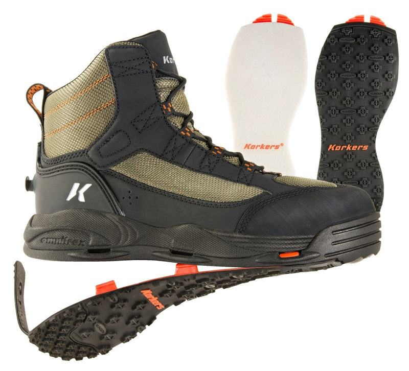 Korkers Greenback Wading Boot - Spawn Fly Fish - Korkers