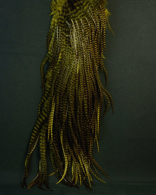 Hareline Half Grizzly Saddle - Spawn Fly Fish - Hareline Dubbin