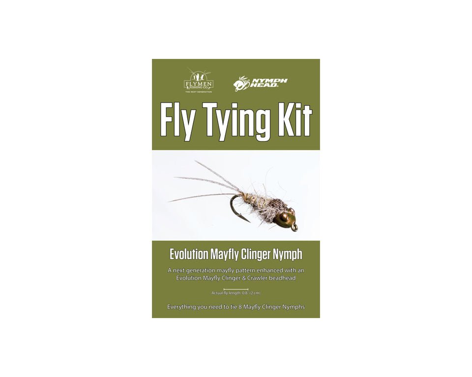 Flymen Nymph-Head Evolution Mayfly Clinger Nymph Fly Tying Kit - Spawn Fly Fish - Flymen Fishing Company