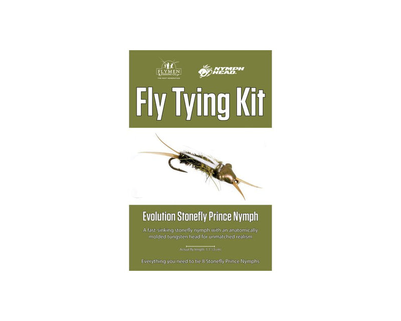 Flymen Nymph-Head Evolution Stonefly Prince Nymph Fly Tying Kit - Spawn Fly Fish - Flymen Fishing Company