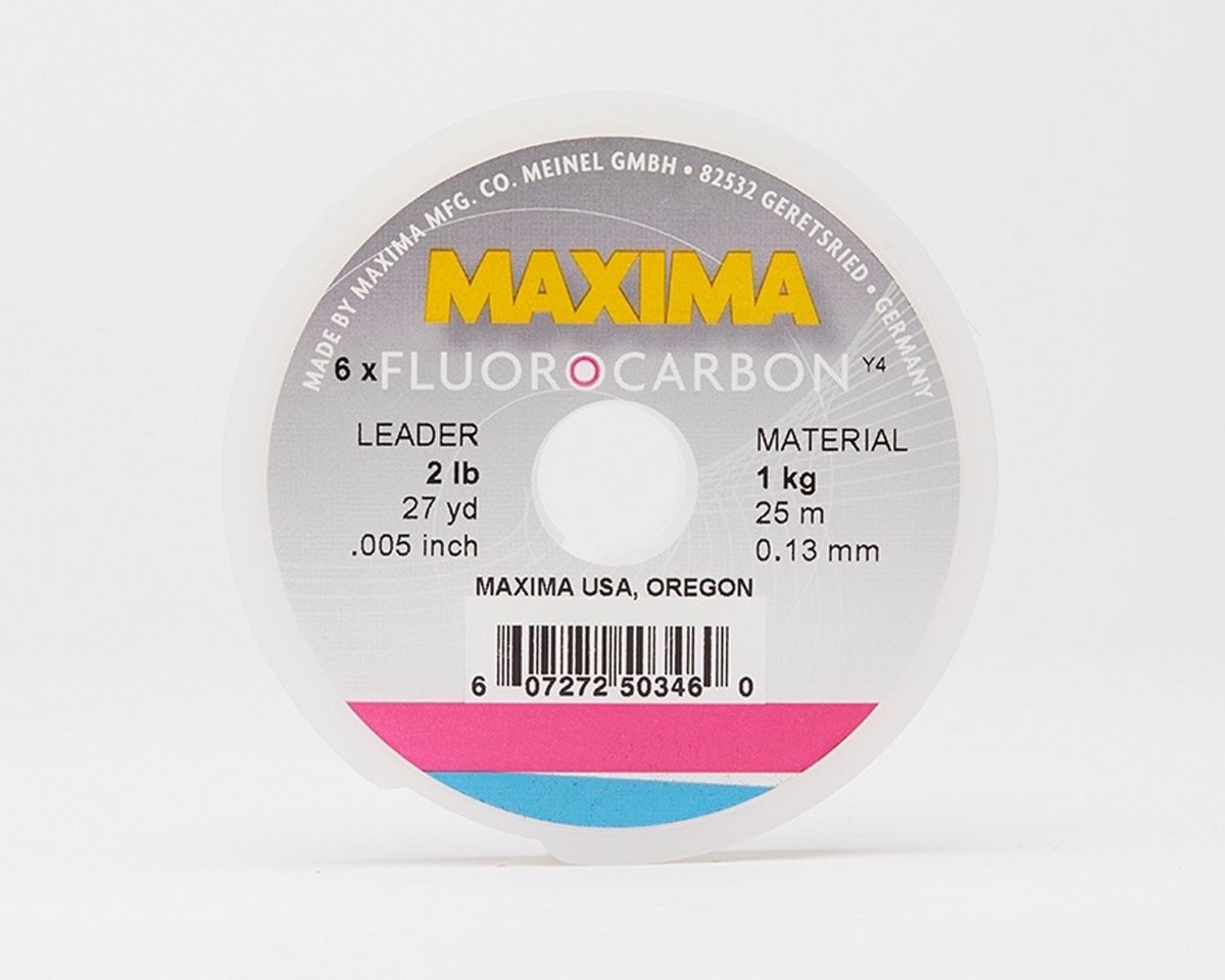 Maxima Fishing Line Leader Wheel, Fluorocarbon, 2-Pound, 27-Yard
