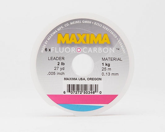 Maxima Fluorocarbon Fishing Line - Leader Wheel - Spawn Fly Fish - Maxima