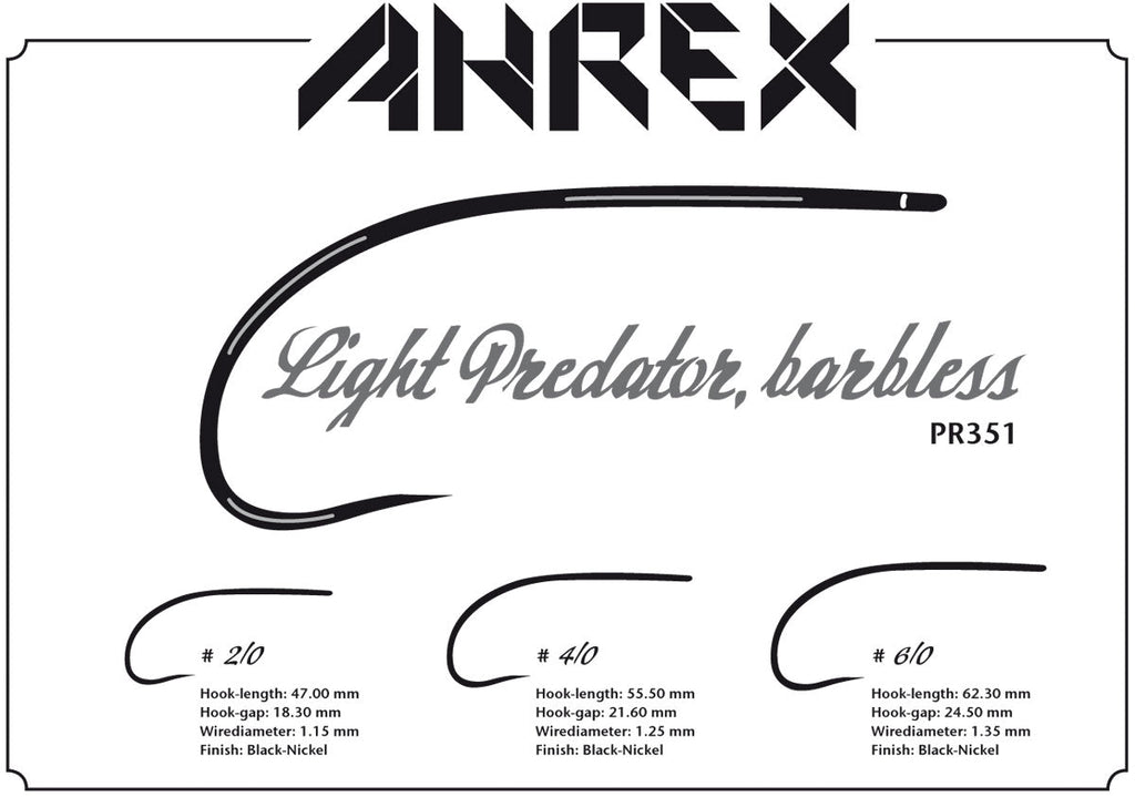 Ahrex PR351 Light Predator Barbless Hook - Spawn Fly Fish - Ahrex Hooks