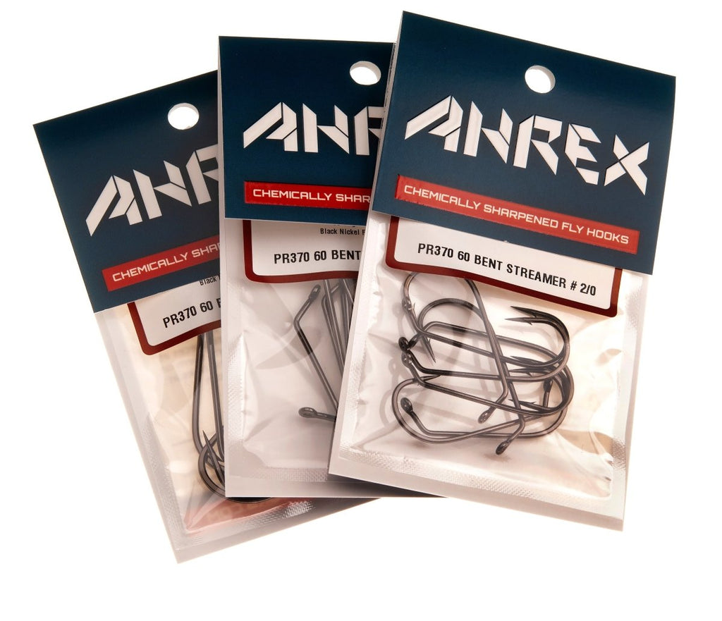 Ahrex PR370 60 Degree Bent Streamer Hook - Spawn Fly Fish - Ahrex Hooks