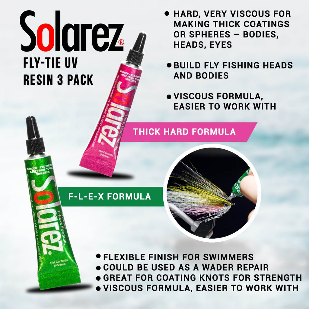 Solarez Fly-Tie UV Resins - 3 Pack - Spawn Fly Fish– Spawn Fly Fish