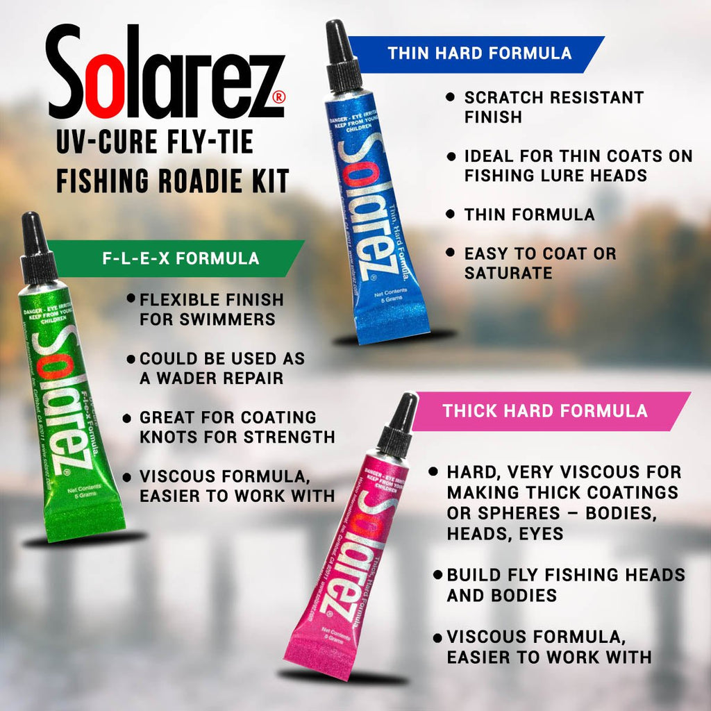Solarez UV-Cure Fly-Tie UV Resin Roadie Kit - Spawn Fly Fish - Solarez