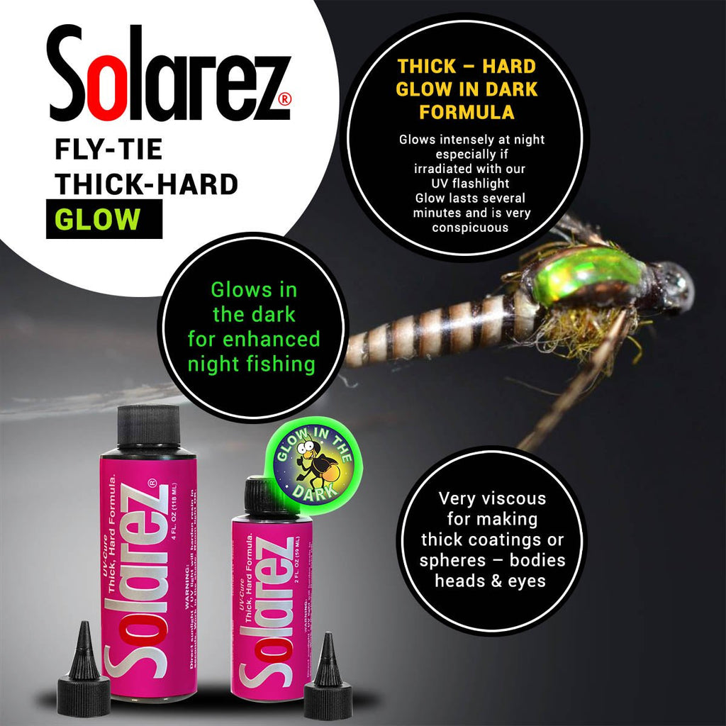Solarez Fly-Tie Thick Hard Formula - Glow In The Dark - Spawn Fly Fish - Solarez