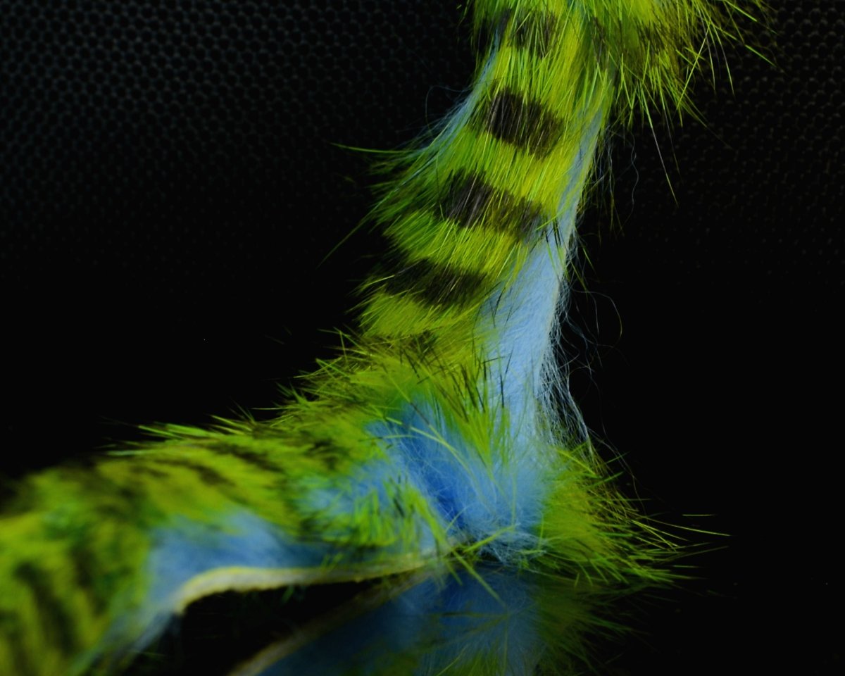 Hareline Tiger Barred Rabbit Strips - Spawn Fly Fish - Hareline Dubbin